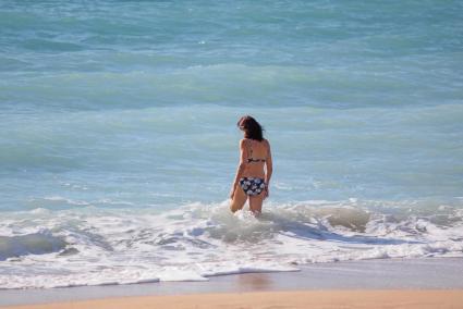 In the sea in Mallorca in December