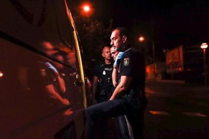 Police at the scene of an incident in Palma, Mallorca