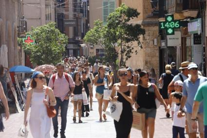 Tourists in Palma, Mallorca