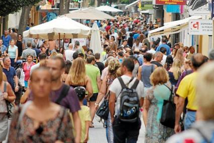 People on the street in Palma, Mallorca