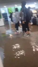 The flooded Manacor secondary school.