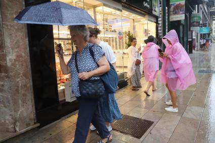 Rain in Palma, Mallorca