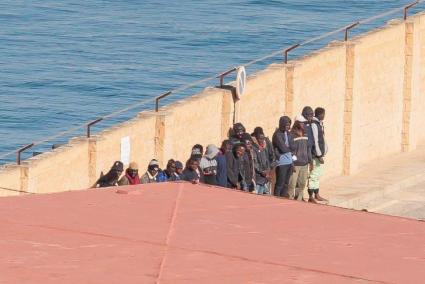 Illegal immigrants arrived in Mallorca.