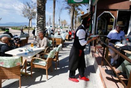 Restaurant terrace in Mallorca during the pandemic