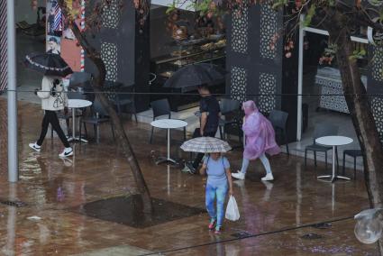 Rain in Palma, Mallorca