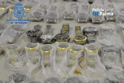 Watches seized by the police.