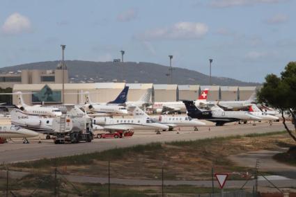 Private jets at Palma airport.