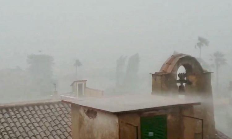 Rain and storm in Soller, Mallorca