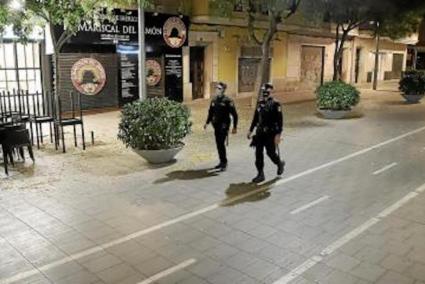 Police on patrol in Palma.