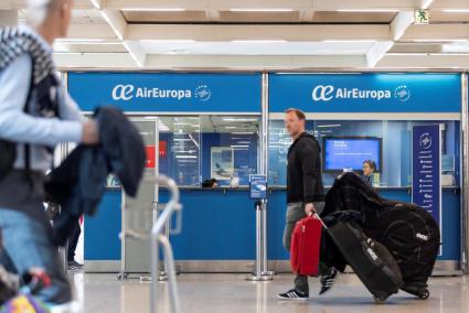 Air Europa desks at Palma airprt