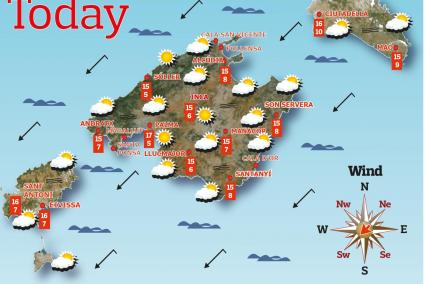 Weather map for today