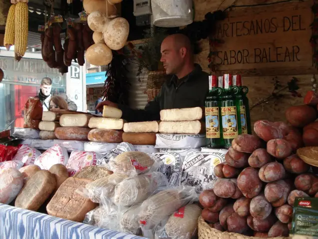 Mercado diario balear en Palma, Mallorca
