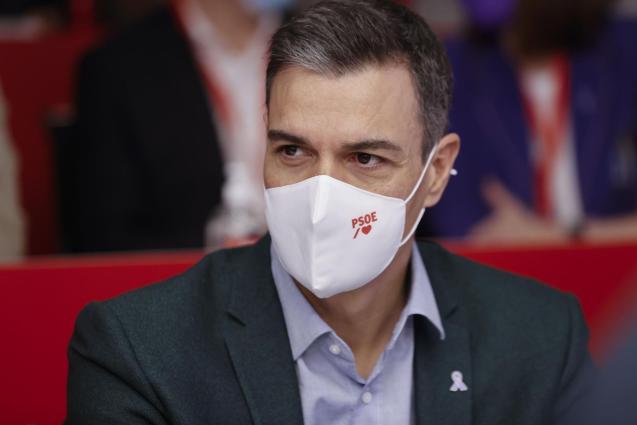 Pedro Sánchez en una reunión del comité federal del PSOE