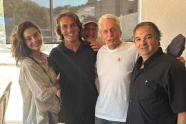 Michael Douglas with his daughter Carys in Menorca.