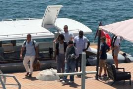 Michelle Obama and Steven Spielberg in Puerto Portals.