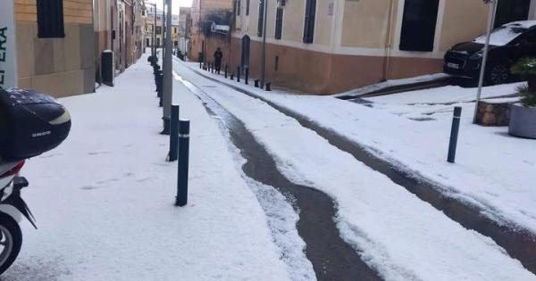 Storm leaves Mallorca tourist hotspot under a blanket of white — more bad weather to come