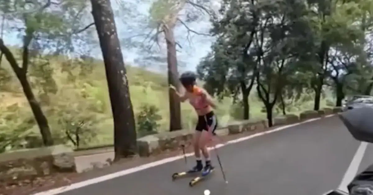 Tourist sparks outrage after roller skiing through traffic on Mallorca mountain roads
