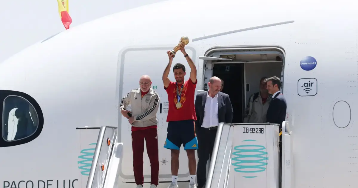 Spain’s World Cup champions have landed back in Madrid