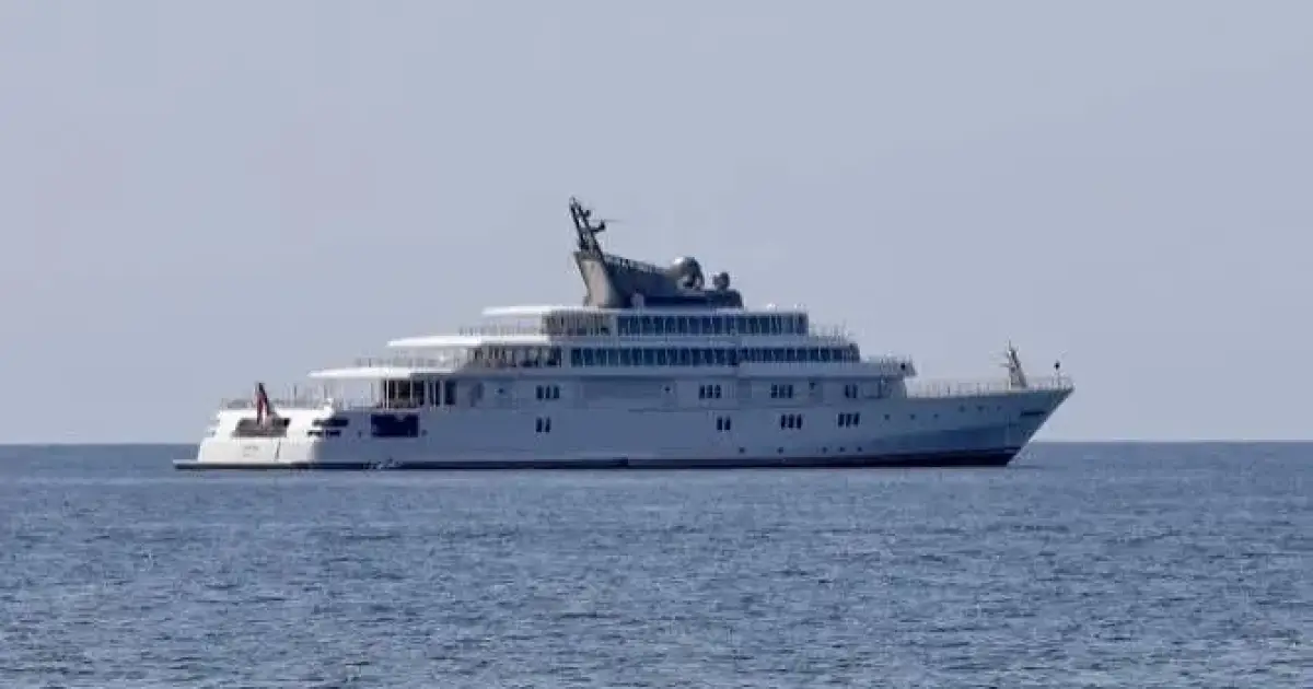 Orlando Bloom watches solar eclipse in Mallorca on mega-yacht