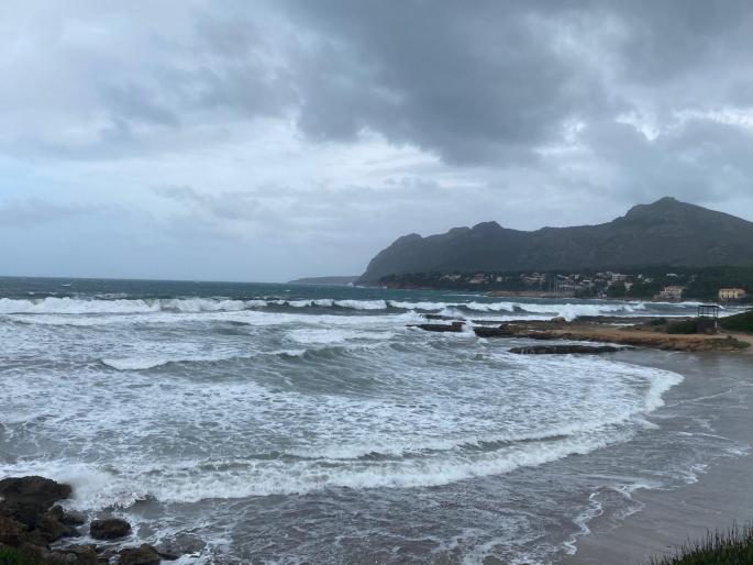 Stormy conditions in Alcudia, Mallorca