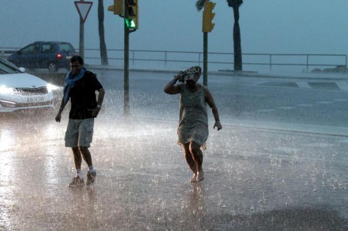 Heavy rain in August in Mallorca