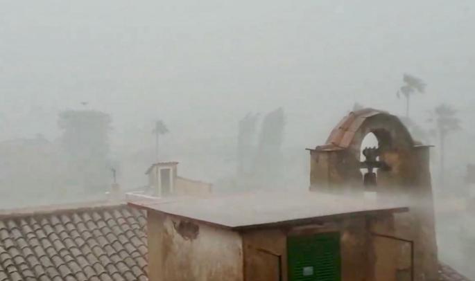 Rain and storm in Soller, Mallorca